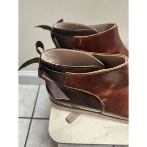 Elefantito Kids Brown Leather Bow Ankle Boots US 4 EU 35